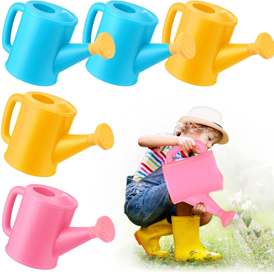 Meooeck pink kids watering can for garden play and bath time.