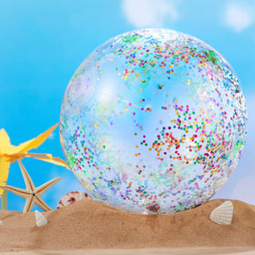 Meooeck LED inflatable beach ball glowing at night for outdoor gatherings