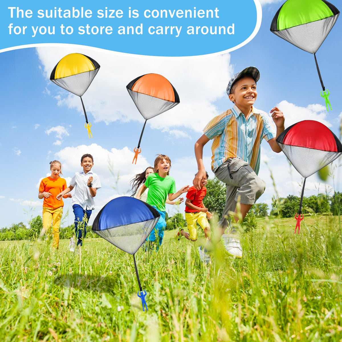 Meooeck parachute toy blue – park or beach adventures