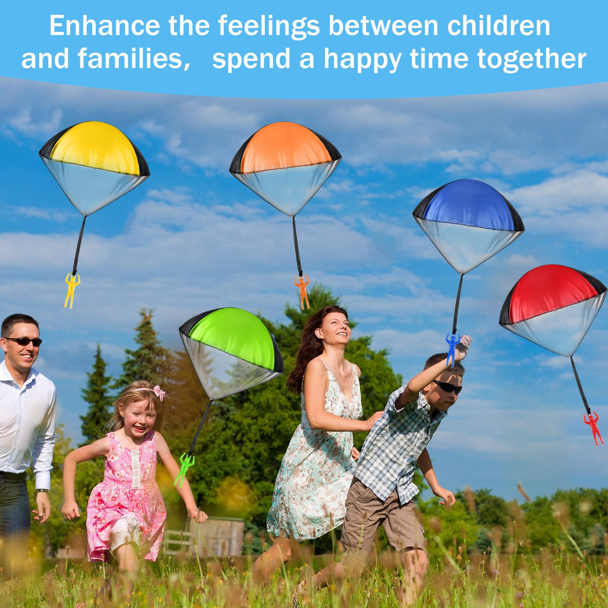 Meooeck parachute toy pack – 25-piece colorful set for sharing