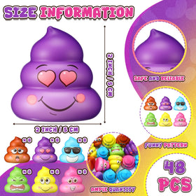 Meooeck poop stress ball squishy PU foam texture for tactile relief