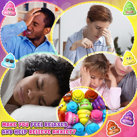 Meooeck poop stress ball with varied expressions as party favors