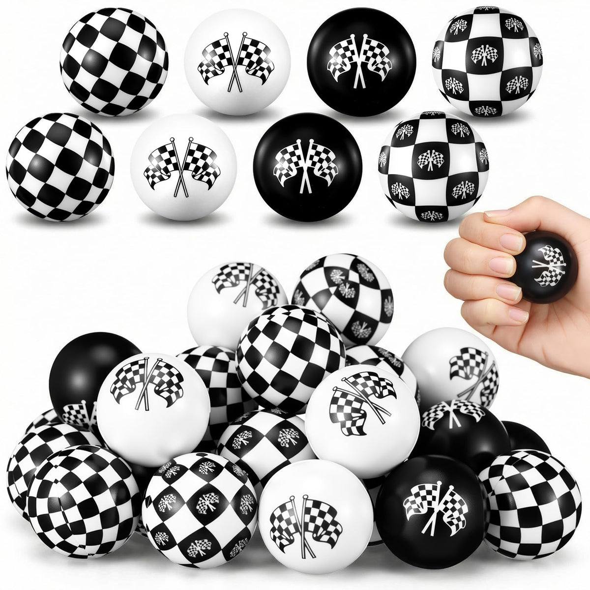 Meooeck race car stress ball 24-pack for party favors and portable stress relief