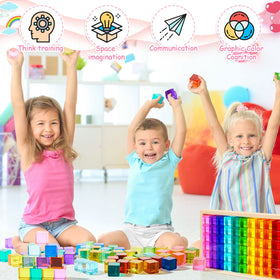 Meooeck rainbow cubes glow under light for visual appeal