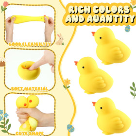 Meooeck small chick fidget toy in hand for easy squeezing and concentration.