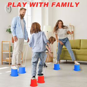 Meooeck stilts anti-slip top detail enhances grip during activity.