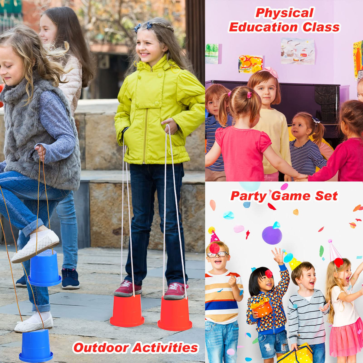 Meooeck stilts packaging bundle shows two pairs included.