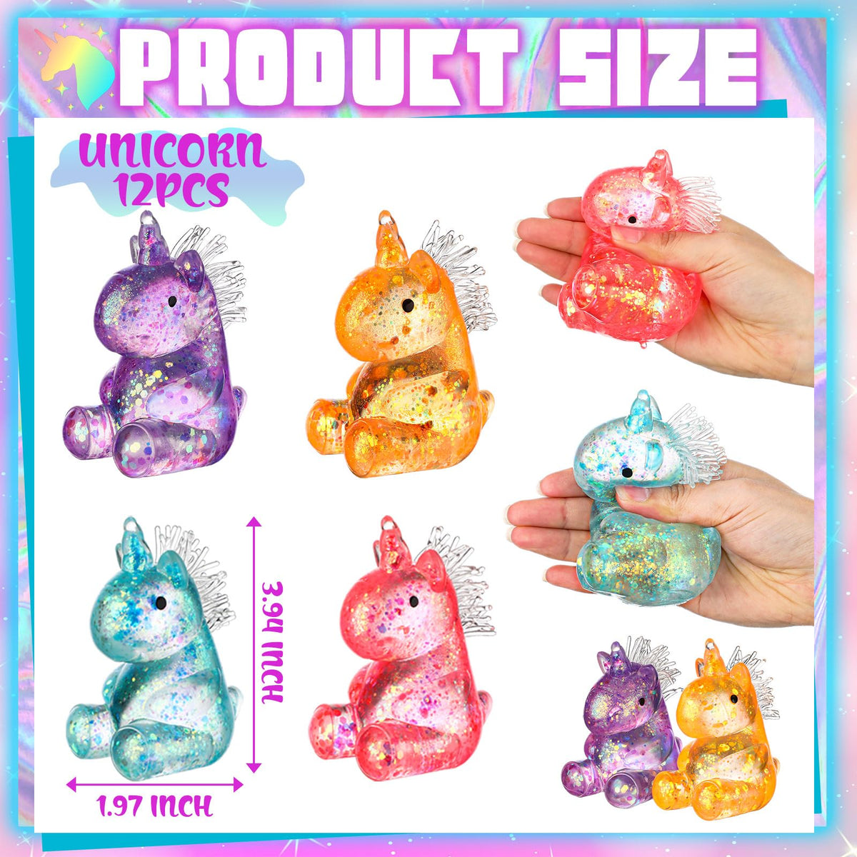 Meooeck unicorn fidget ball with cute design supports tactile play and stress relief.