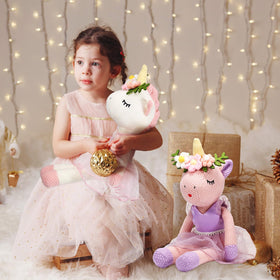Sturdy stitching and soft fabric on Meooeck unicorn plush