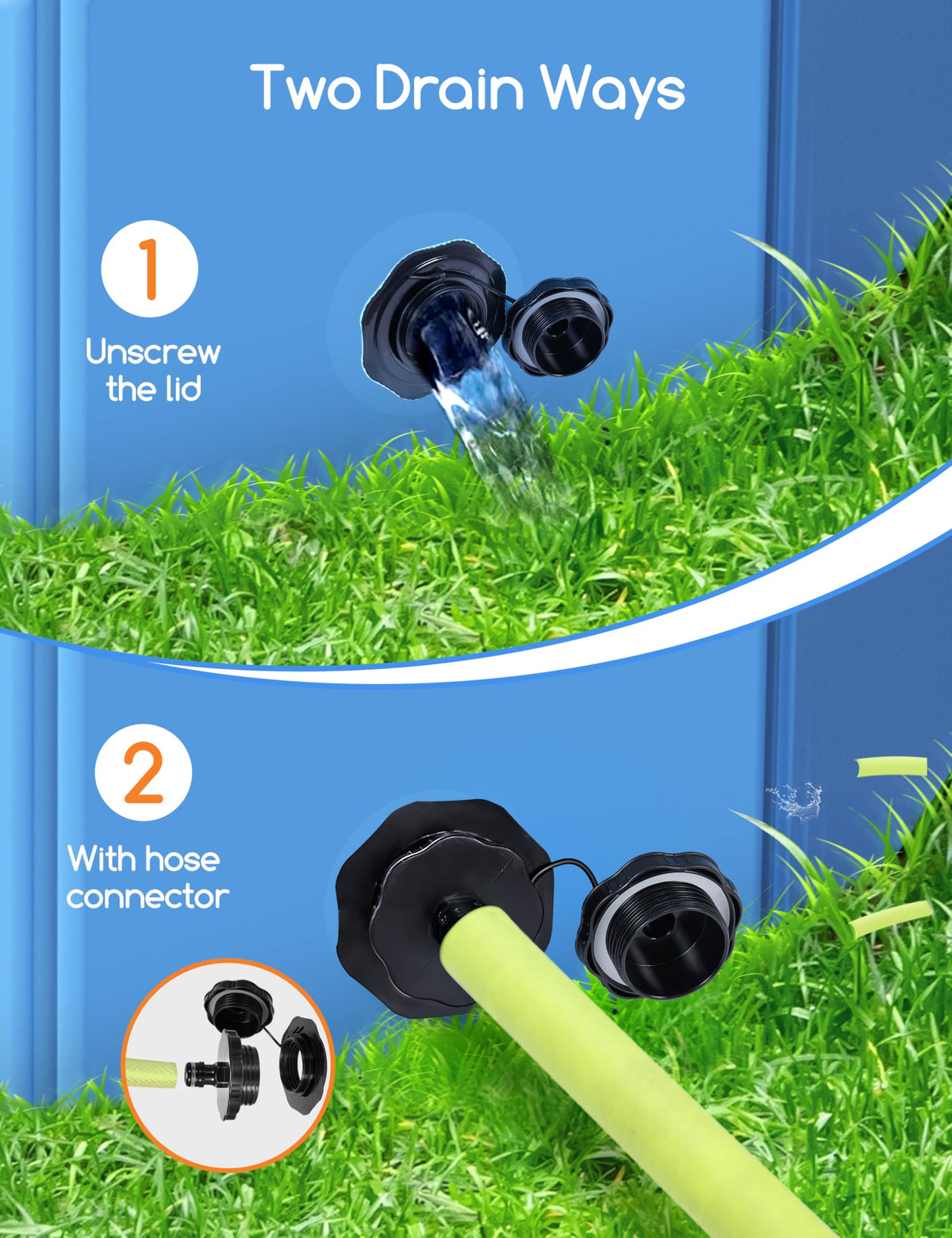 Meowant foldable dog pool with non-slip bottom to prevent slips.