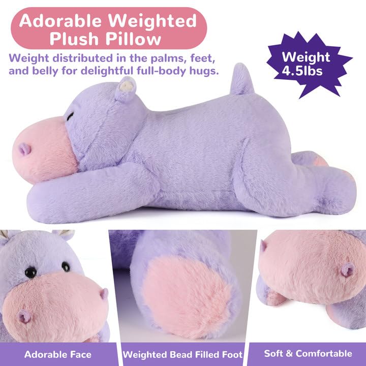 Meowtastic Hippo big toy pillow for lounging