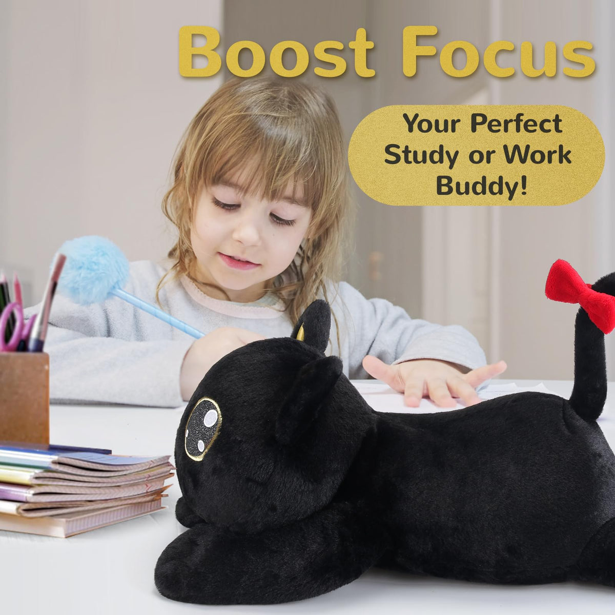 Meowtastic secure weighted toy providing a grounded feel.