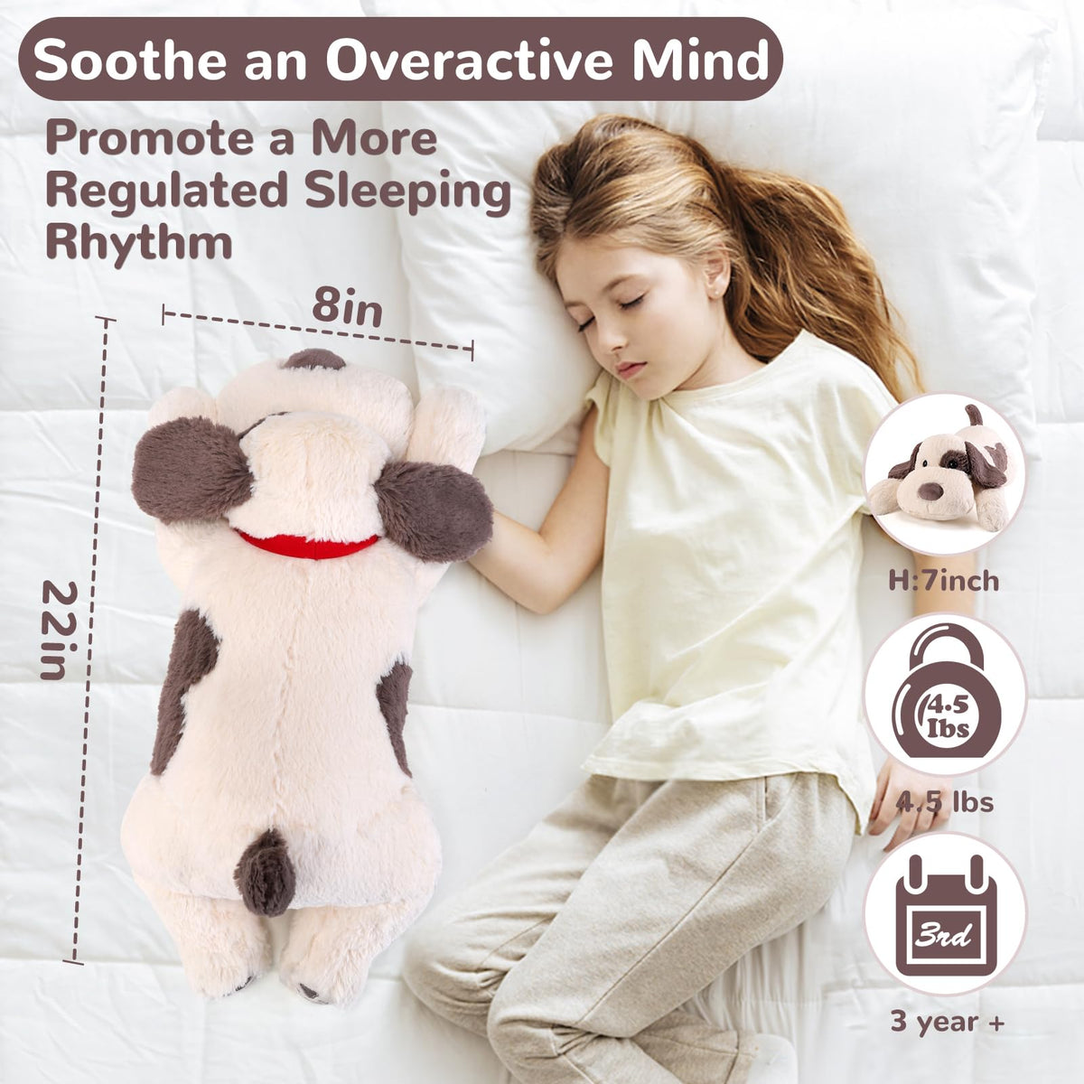 Meowtastic soft fluffy fur weighted plush highlights cozy snuggles and warmth.