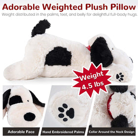 Meowtastic weighted plush close-up shows soft fur for calming bedtime snuggles.