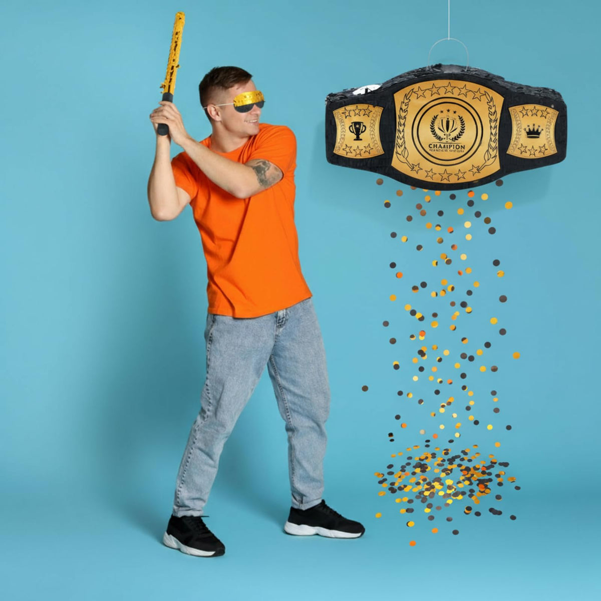 Mepase hitting bat included for safe, supervised piñata gameplay