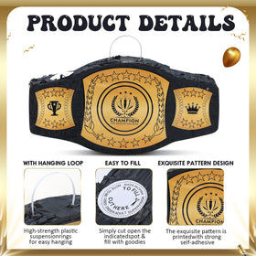 Mepase boxing belt pinata activity showing a complete party game kit