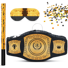 Mepase wrestling belt piñata centerpiece for boxing parties, engaging guests with a fun break-open moment