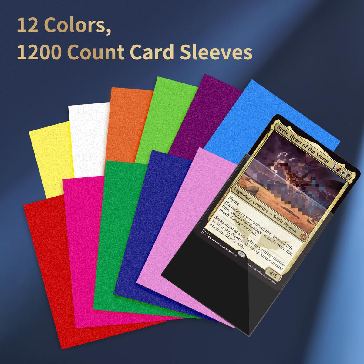 MEQHUO matte-back, crystal-front sleeves for glare-free card viewing