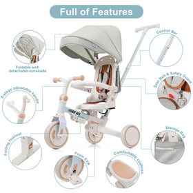 Merax quick-folding mechanism saves space for travel and storage.