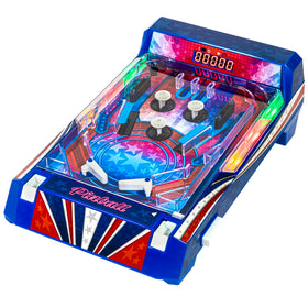 Merchant Ambassador Retro Arcade Electronic Pinball front view shows vibrating bumpers for authentic arcade feel.