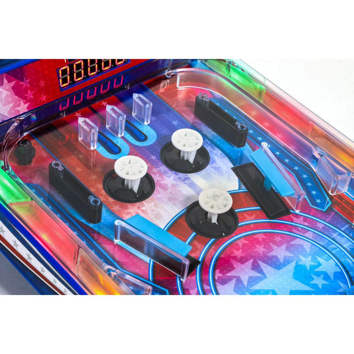 Merchant Ambassador Retro Arcade Electronic Pinball scoreboard close-up of electronic score display.