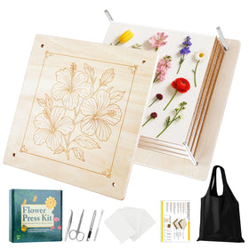 MeRGBWLife flower press 11x11 inch in action with large blooms for crafts