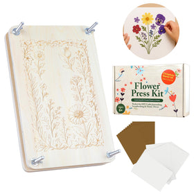 MeRGBWLife large flower press with wooden six-layer design for multiple blooms.