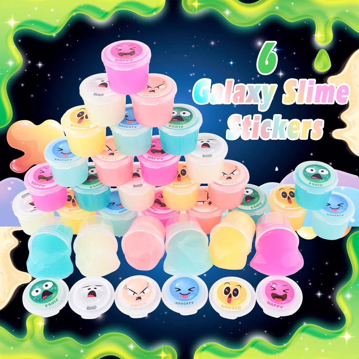 MERMAIDSLIME yellow galaxy slime bright joy and party bag filler