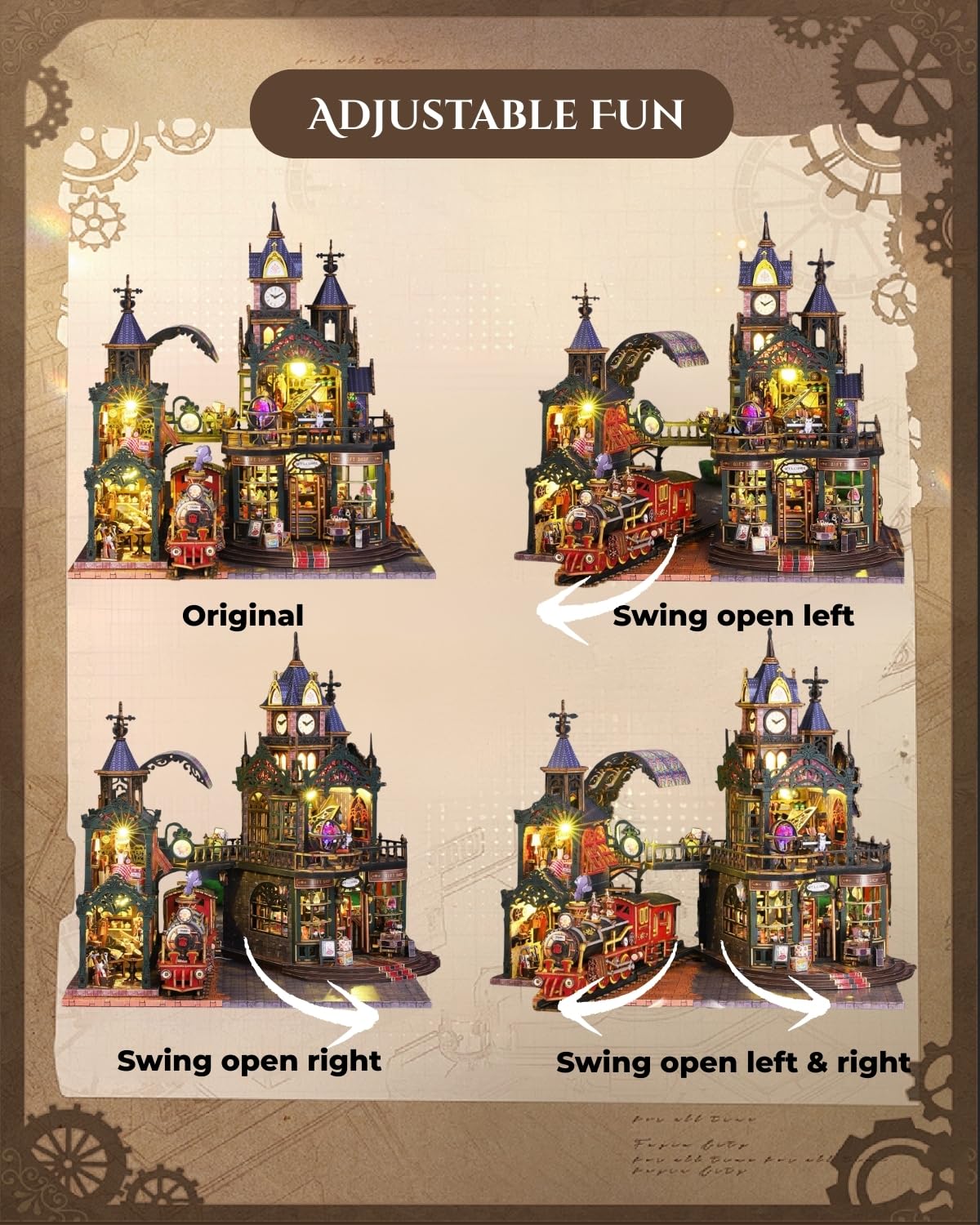 Merrifete Steampunk Train Station gift-ready-packaging signals ready-to-gift presentation