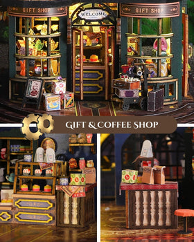Merrifete Steampunk Train Station interior view reveals detailed town scene