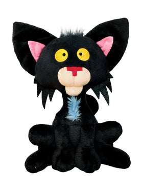 MerryMakers Bad Kitty 11-inch plush with embroidered eyes and black fur