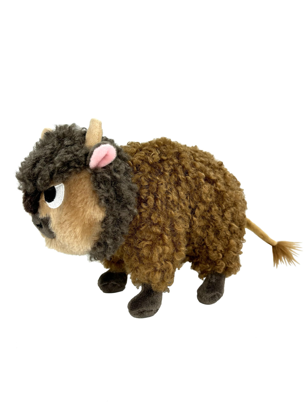 MerryMakers Buffalo Fluffalo plush face with embroidered expression for expressive play