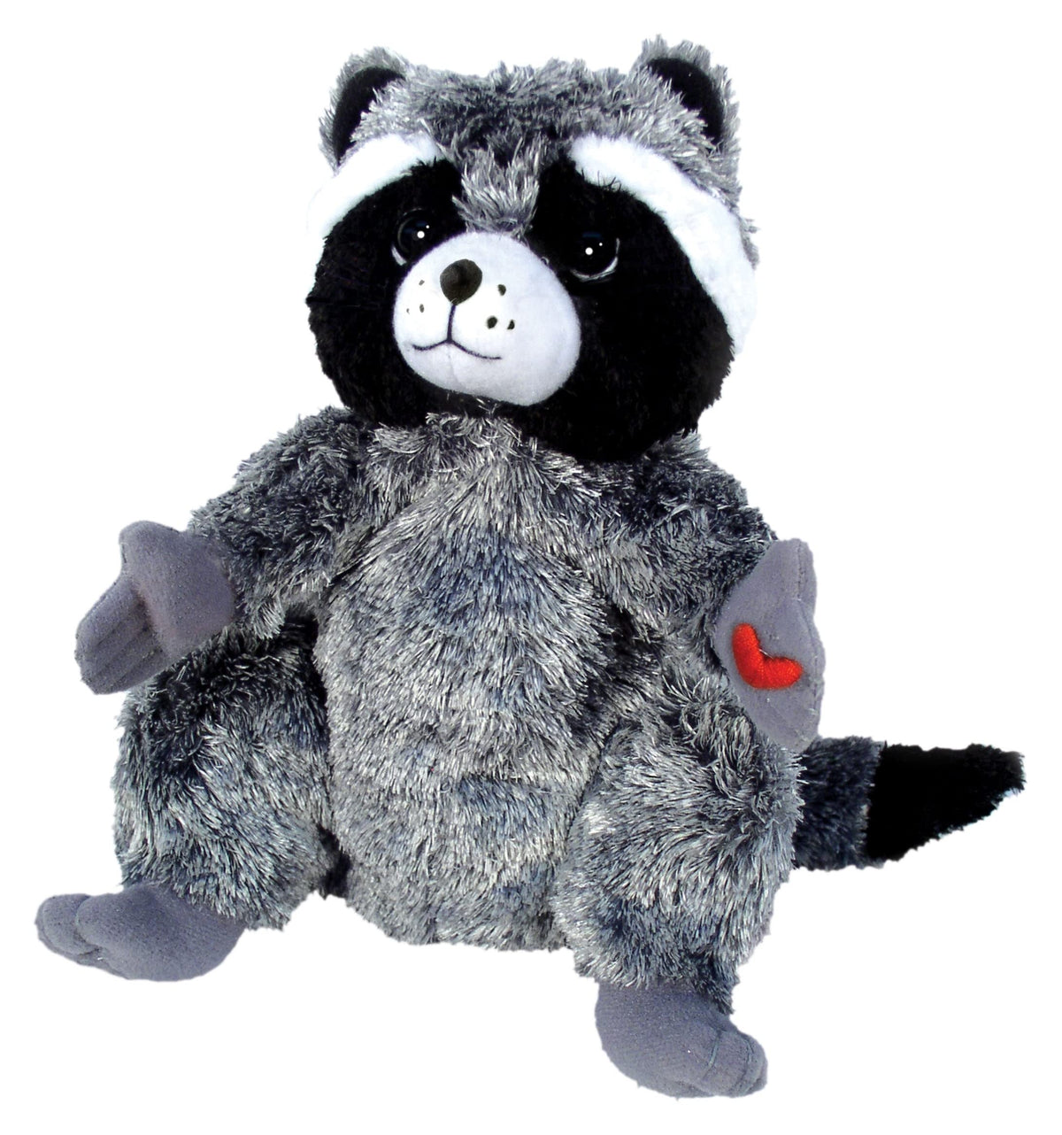 MerryMakers Chester Raccoon plush doll, soft and comforting for bedtime hugs.