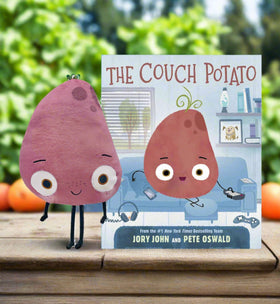MerryMakers Couch Potato Plush embroidered features add charm to playtime.