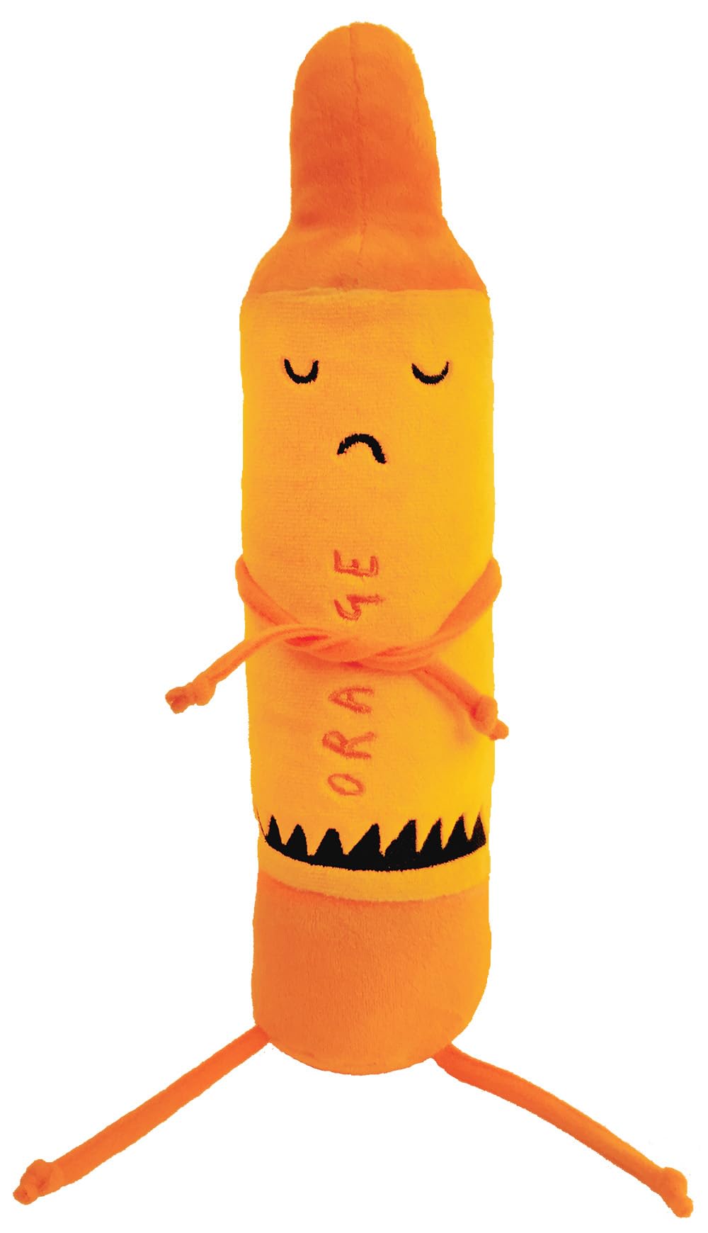 MerryMakers Day the Crayons Quit orange plush crayon toy for hugging and desk display.