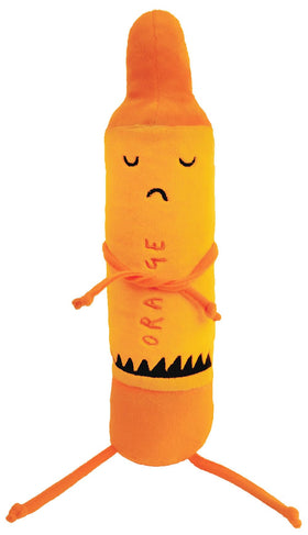 MerryMakers Day the Crayons Quit orange plush crayon toy for hugging and desk display.