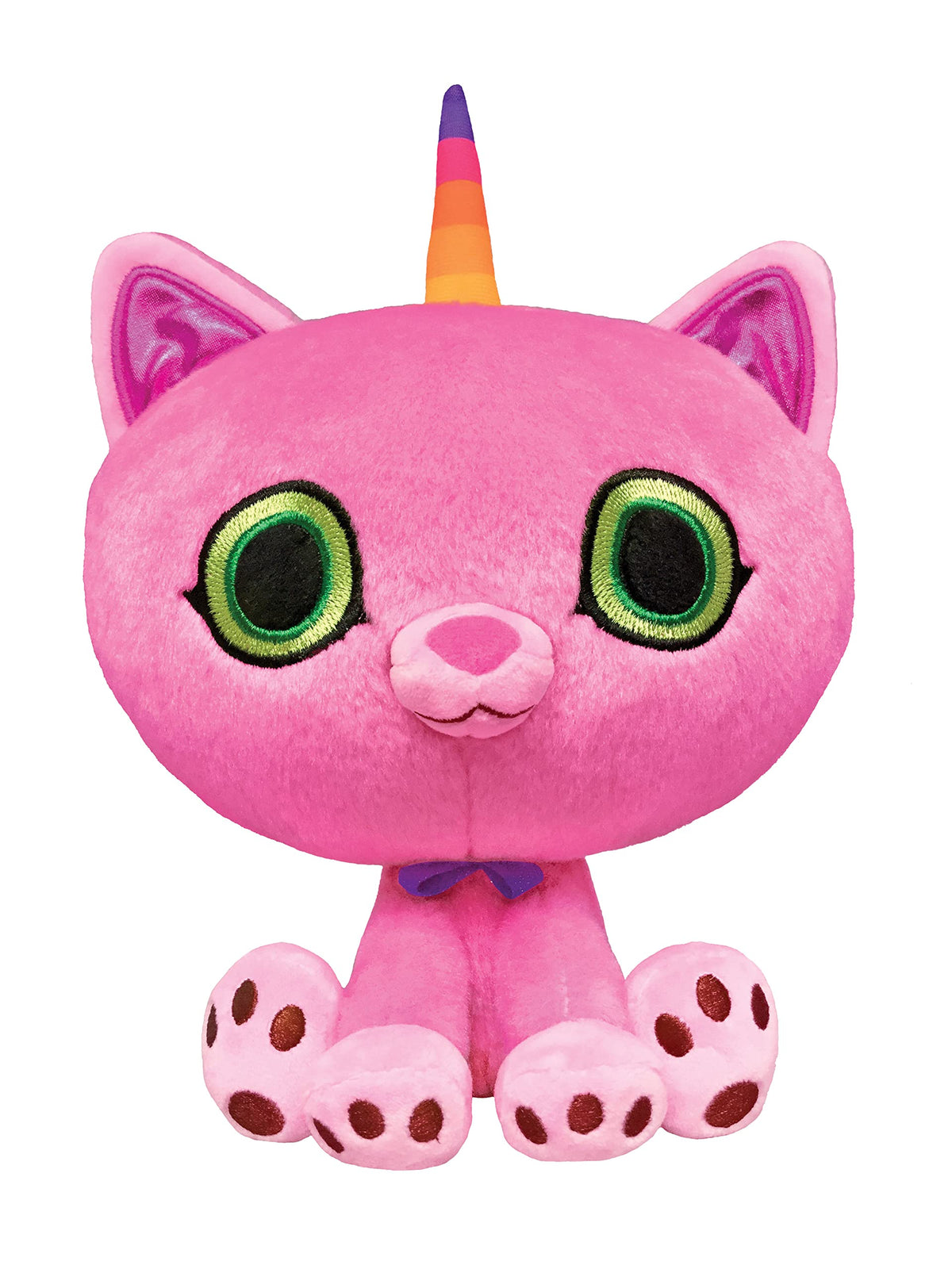 MerryMakers Itty-Bitty Kitty-Corn doll with pink fur; a cuddle buddy for imaginative play.