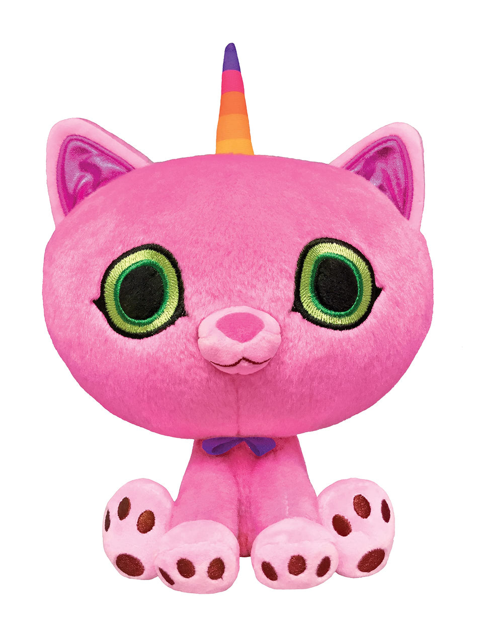MerryMakers Itty-Bitty Kitty-Corn doll with pink fur; a cuddle buddy for imaginative play.