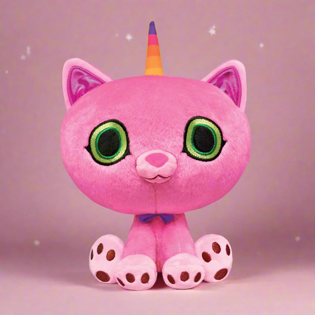 MerryMakers Itty-Bitty Kitty-Corn plush with rainbow horn sparks magical storytelling moments.