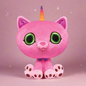 MerryMakers Itty-Bitty Kitty-Corn plush with rainbow horn sparks magical storytelling moments.