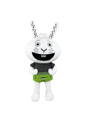 MerryMakers Jasper Rabbit plush with soft white fur for cozy hugs and imaginative play.