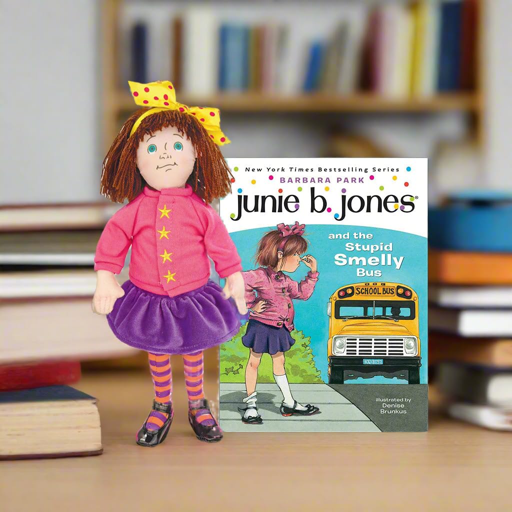 MerryMakers Junie B. Jones doll with polka-dot bow enhances classroom literacy moments.