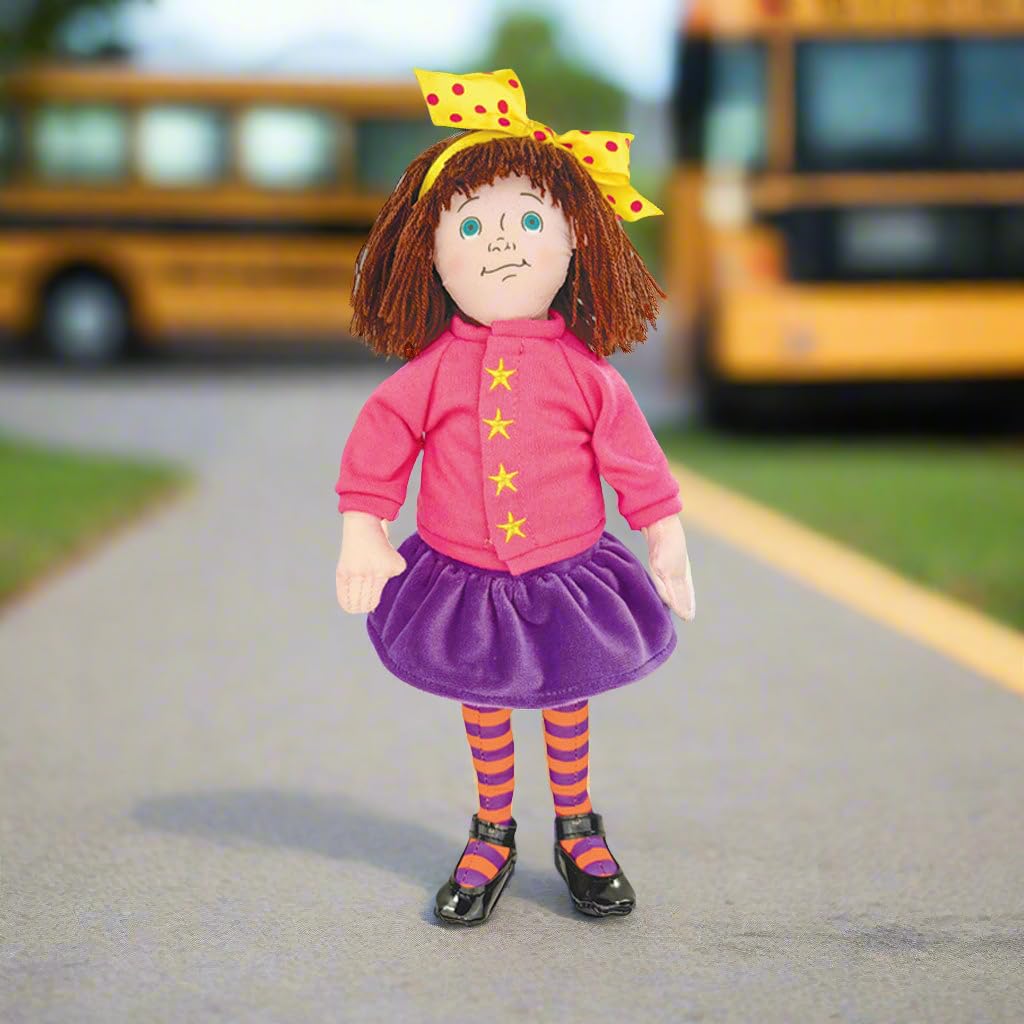 Junie B. Jones doll with purple skirt sparks storytelling during playtime.
