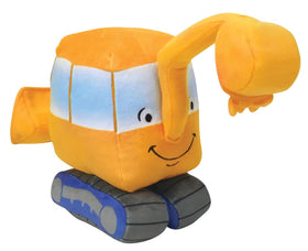 MerryMakers Little Excavator plush front view for cozy bedtime play