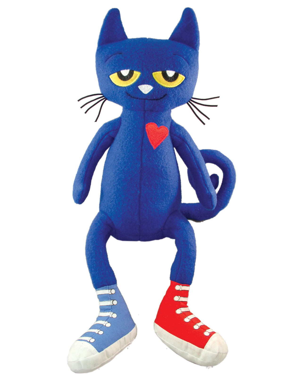 MerryMakers Pete the Cat plush doll in blue, ready for hugs and cuddles.