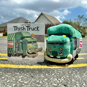 MerryMakers Trash Truck Plush 11-inch size fits small hands for cuddly adventures.