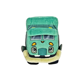 MerryMakers Trash Truck Plush embroidery details enhance expressive storytelling.