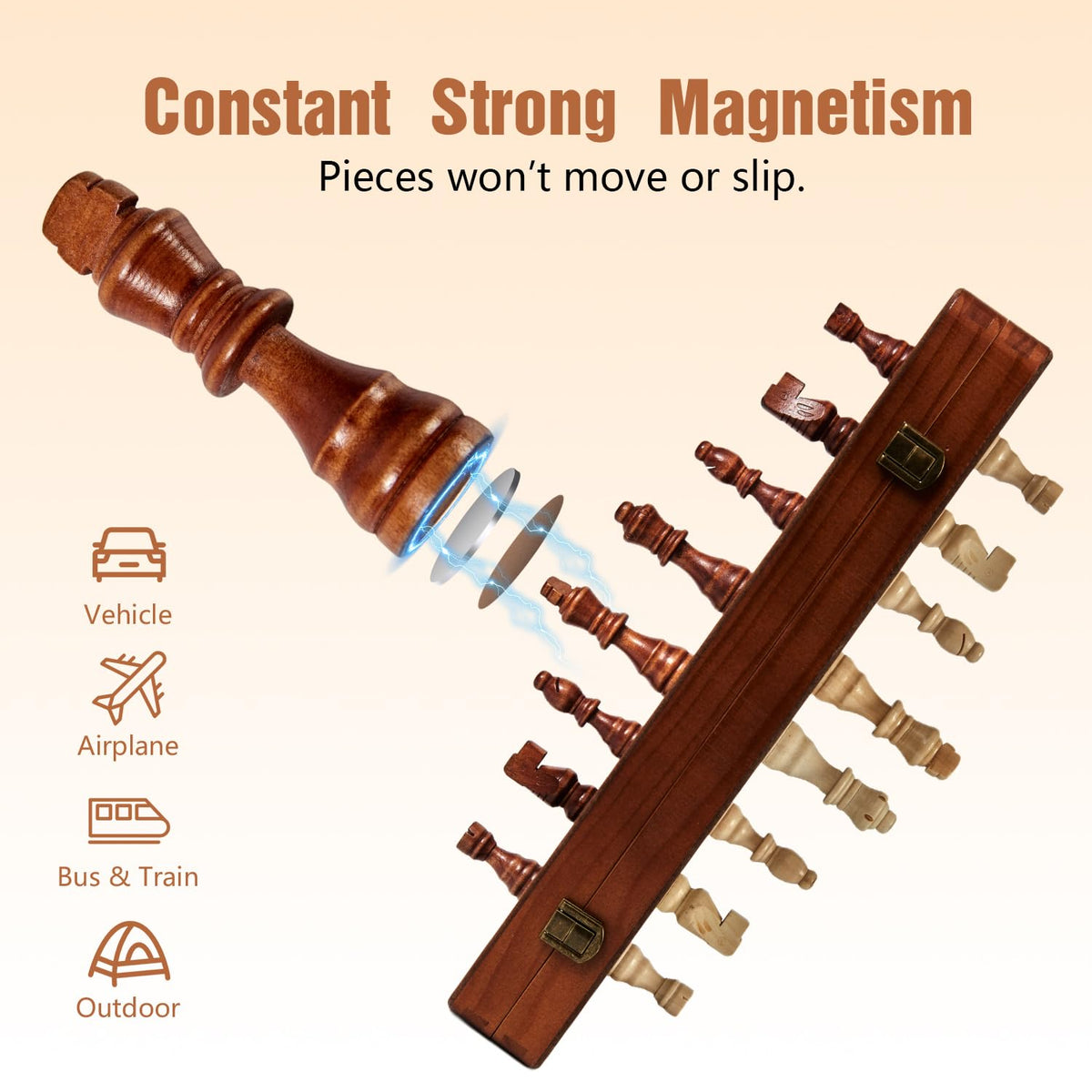 MerryPony foldable board doubles as storage, easy to carry and organize pieces.