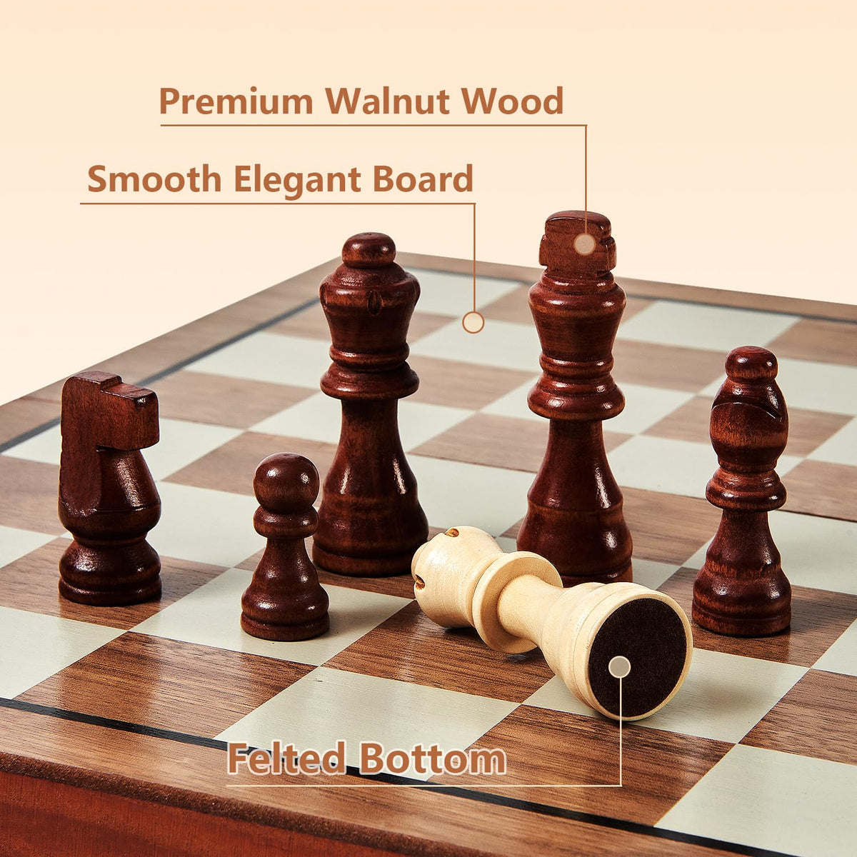 MerryPony magnetic chess pieces stay in place for focused gameplay on the go.