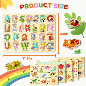 MerryPony insect peg puzzle brightens playtime with tiny pieces.